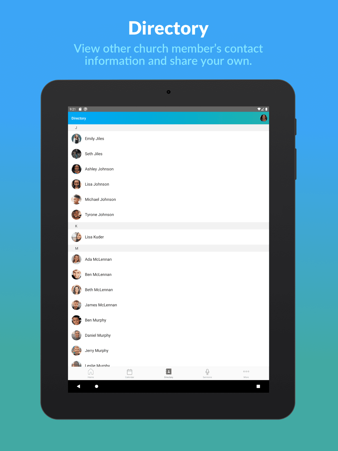 Church Center App Example