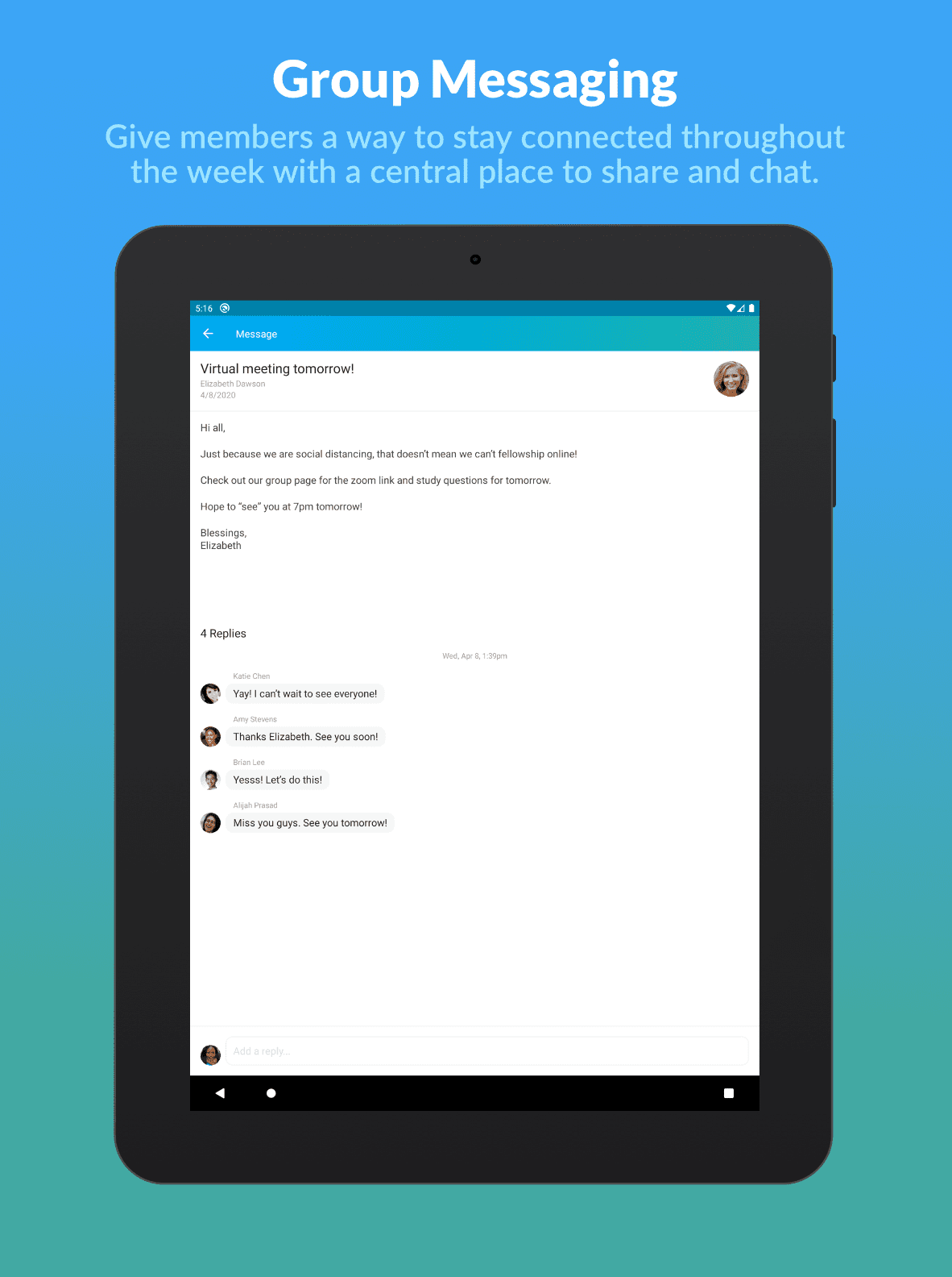 Church Center App Example