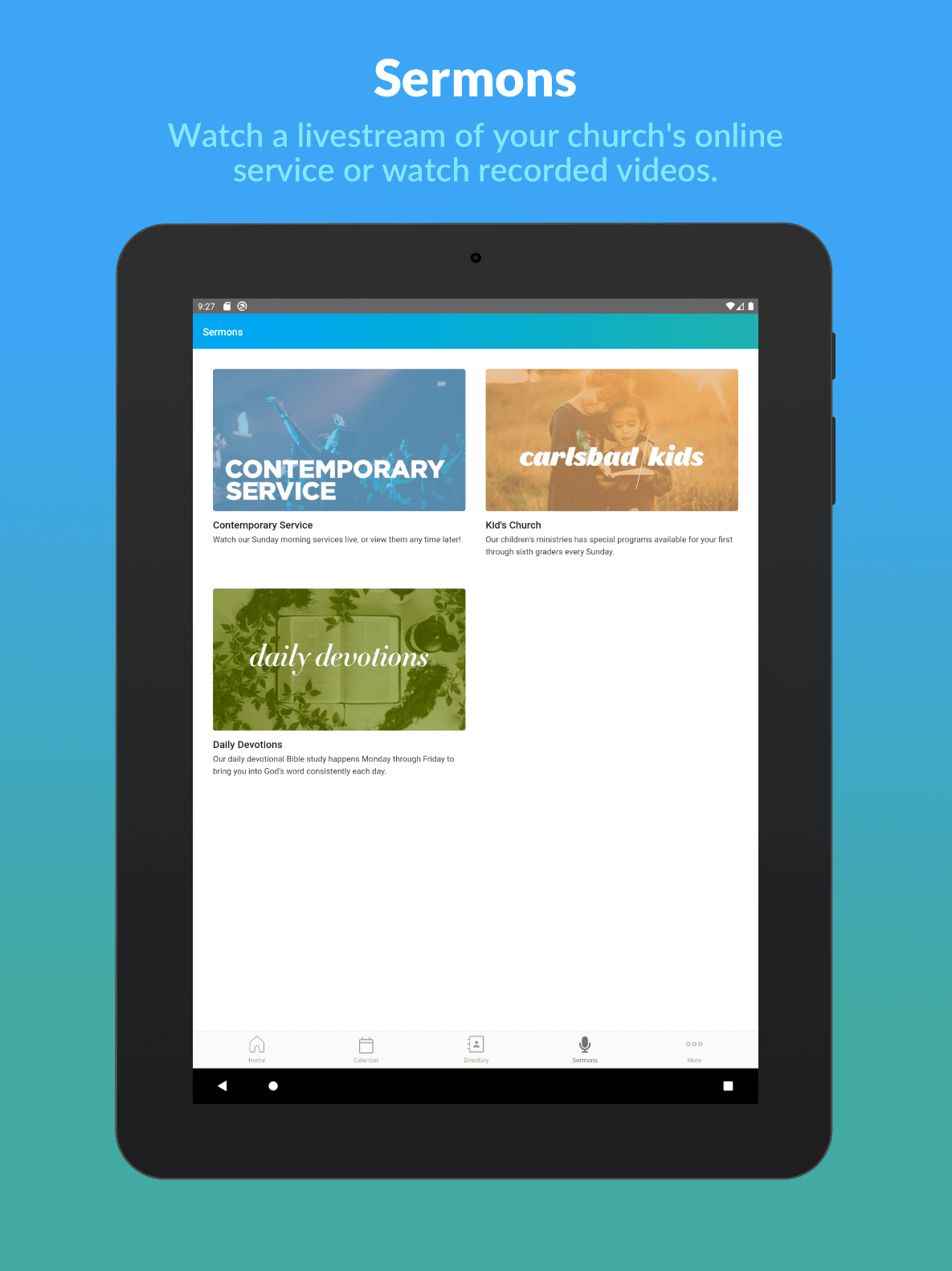 Church Center App Example
