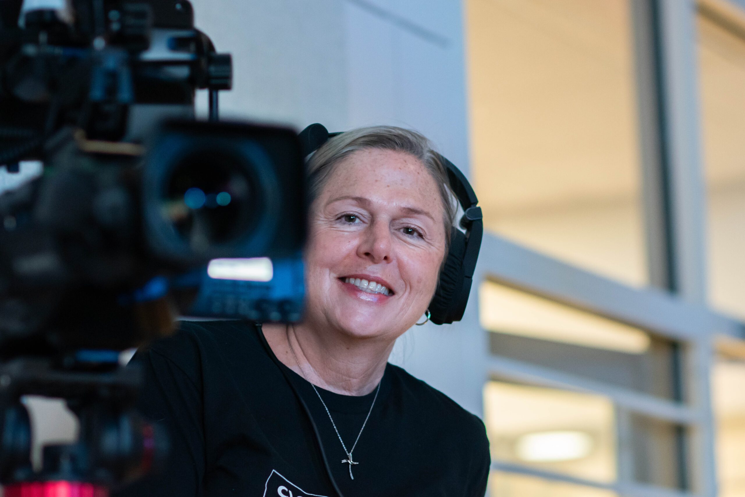 Production team camera man